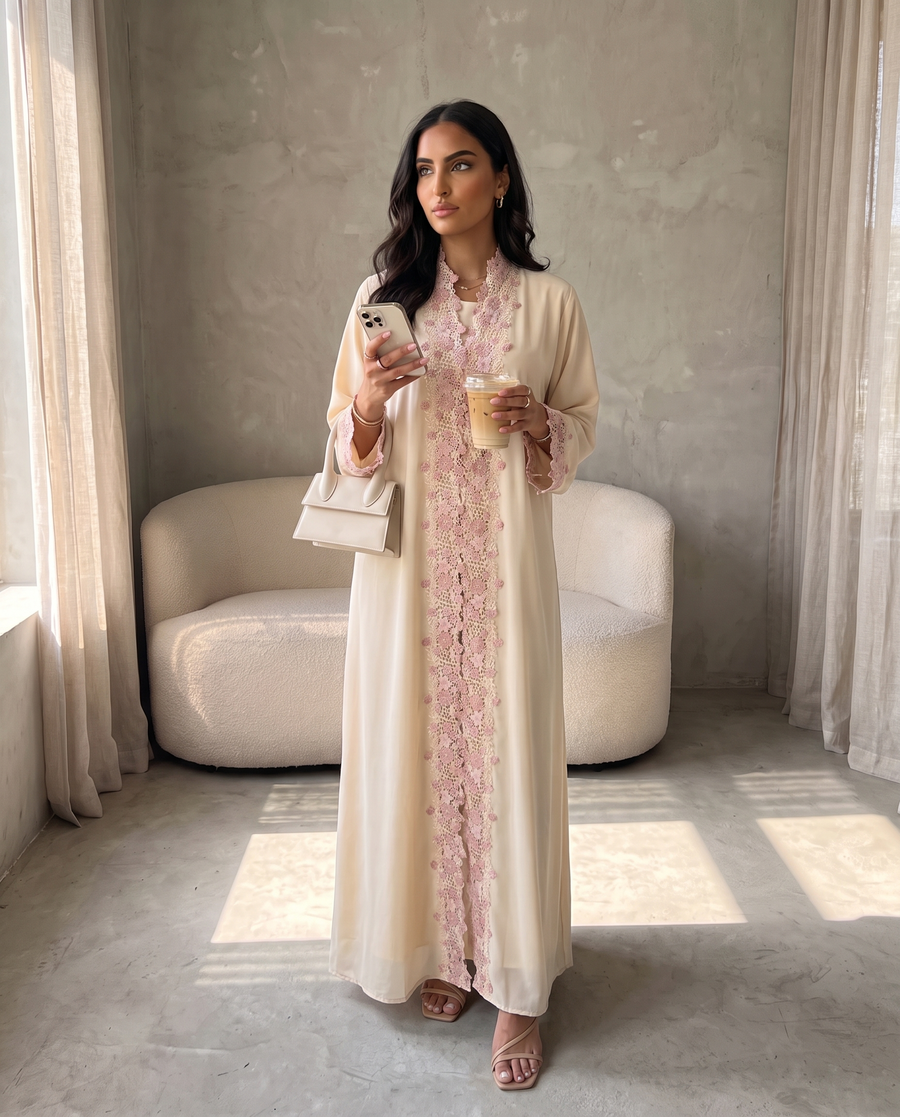 Blossom Lace Abaya