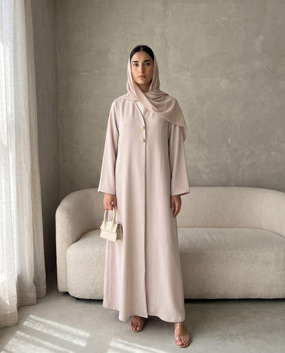 Pure Grace Button Detail Abaya