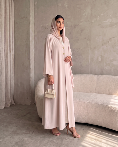 Pure Grace Button Detail Abaya