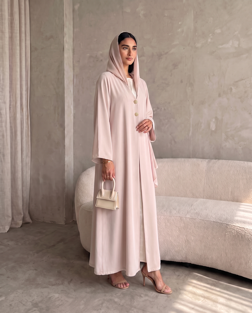 Pure Grace Button Detail Abaya