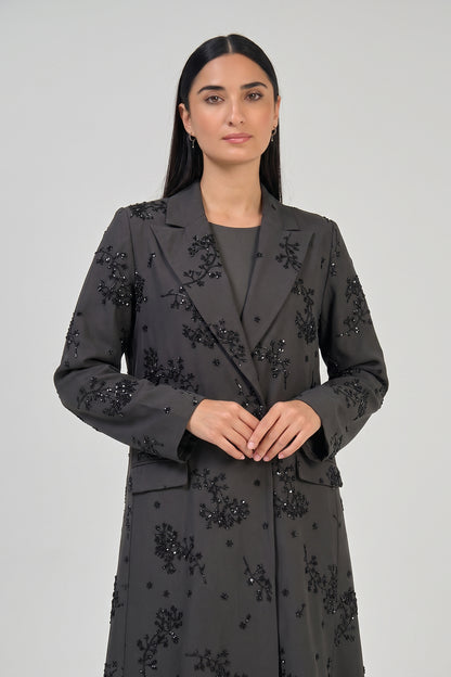 Noir Blossom Tailored Abaya