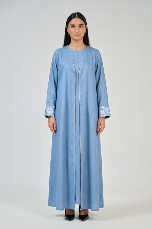 Sky Blossom Abaya