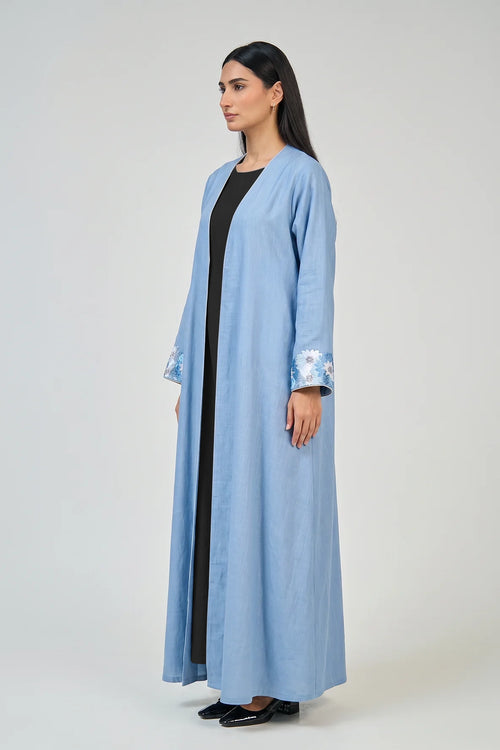 Sky Blossom Abaya – hover image
