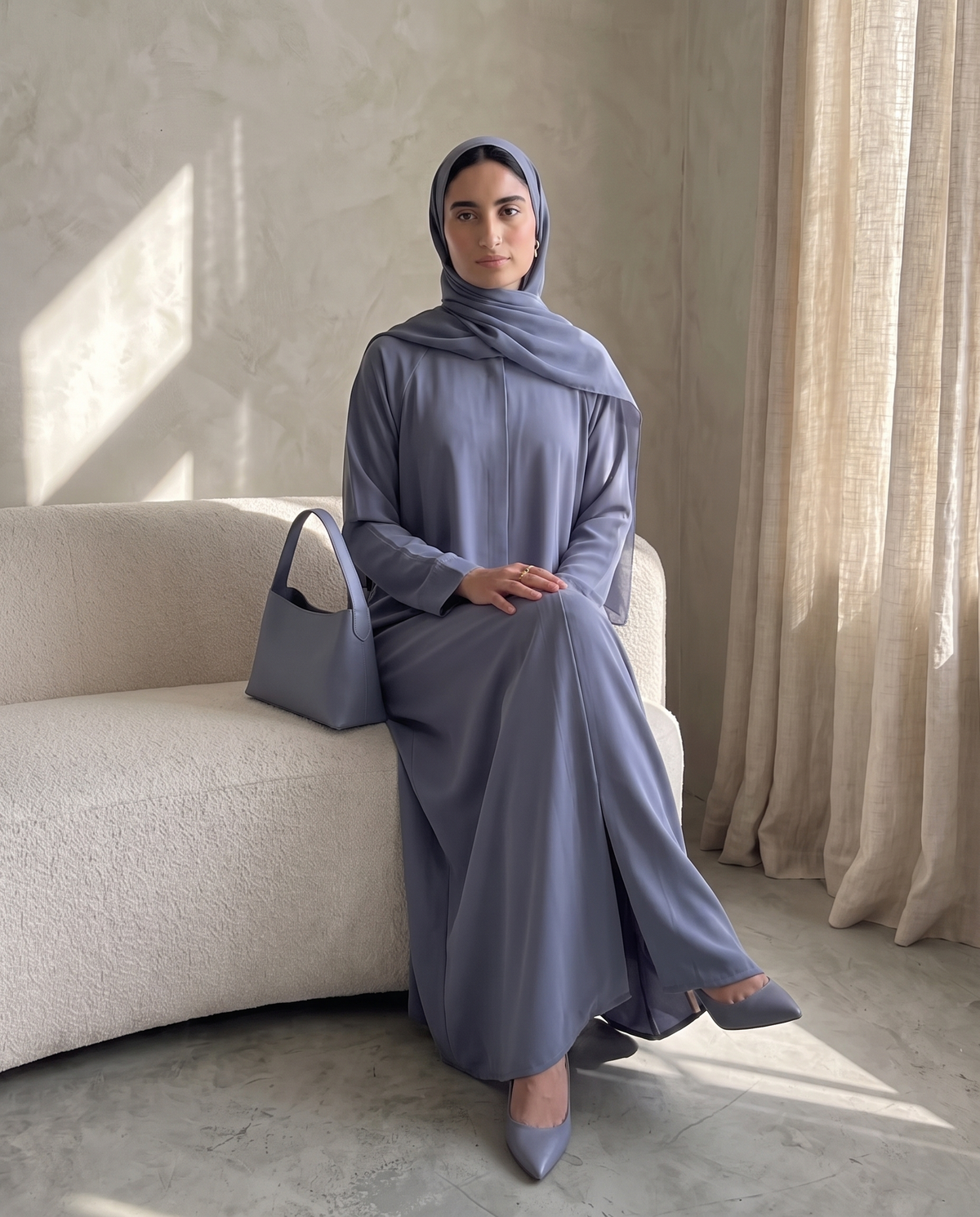 Sky Blue Signature Essential Abaya