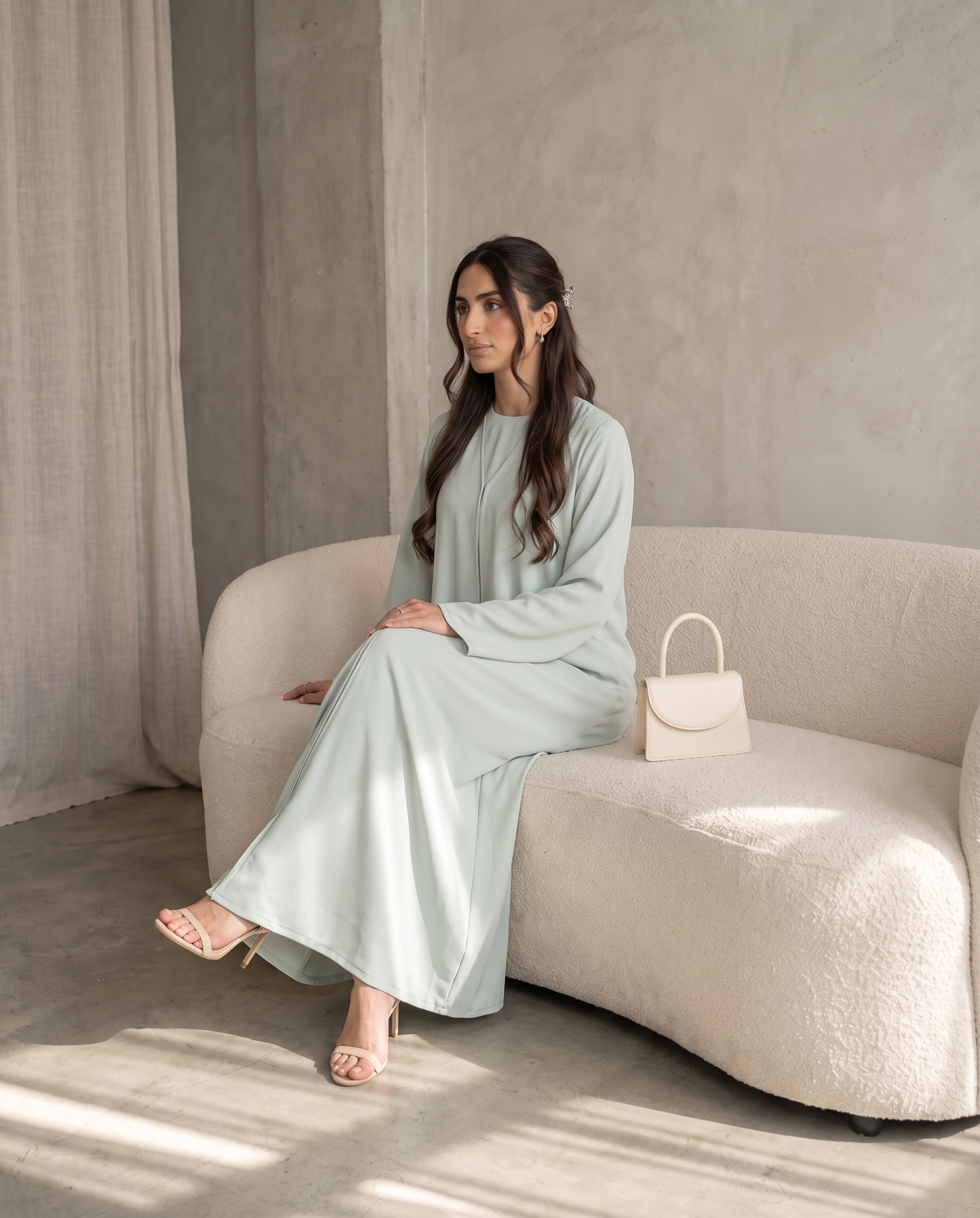 Mint Whisper Classic Essential Abaya