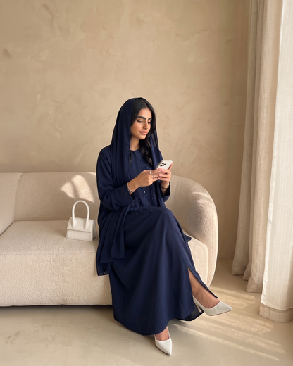 Blue Blush Harmony Abaya
