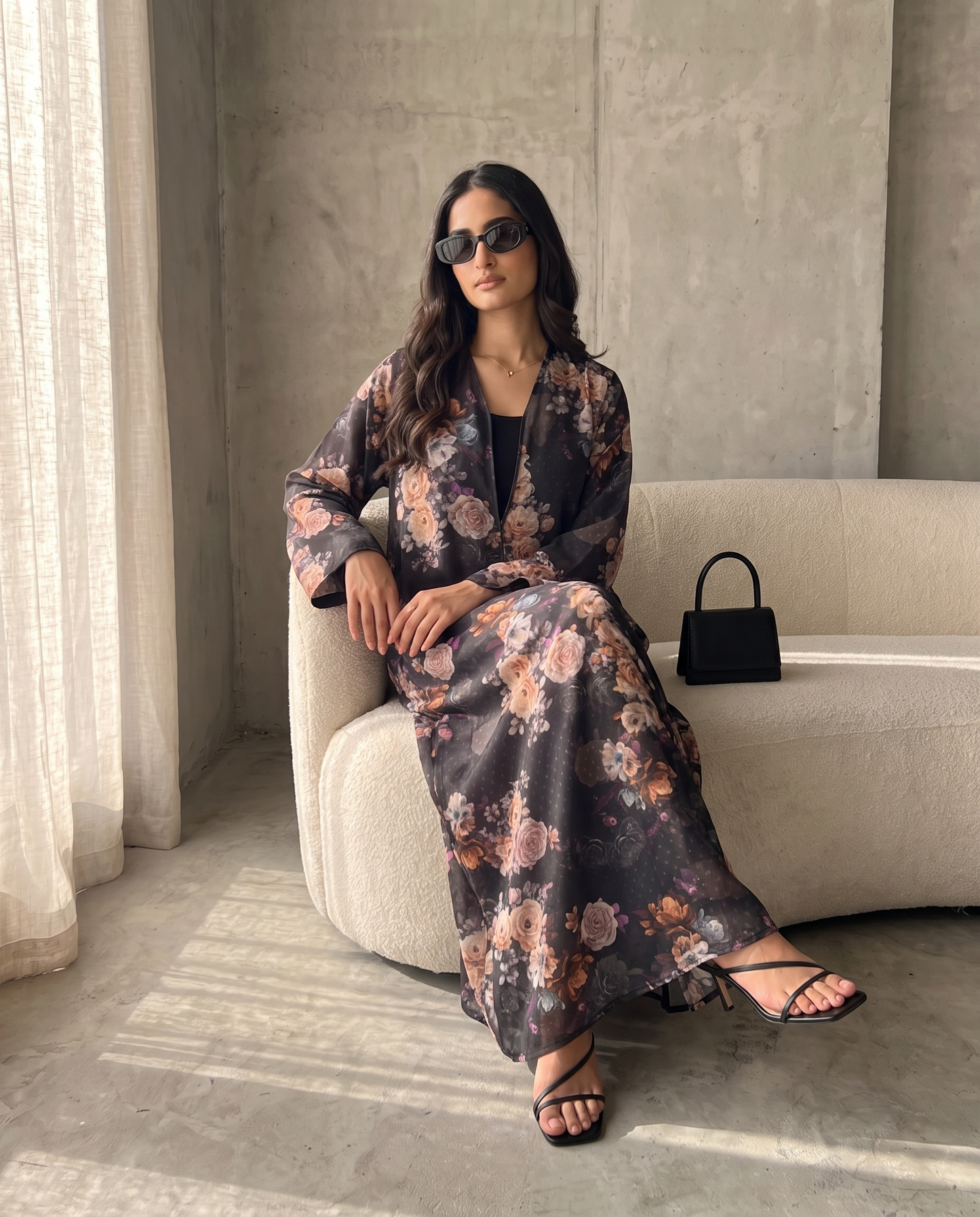 Shadow Blossom Abaya