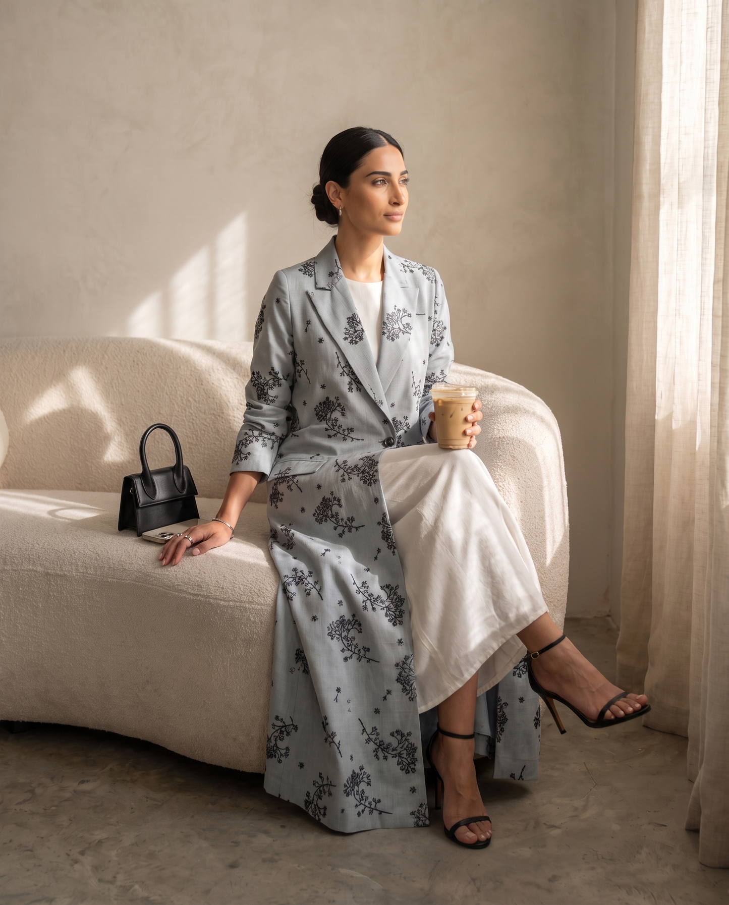 Frost Blossom Tailored Abaya