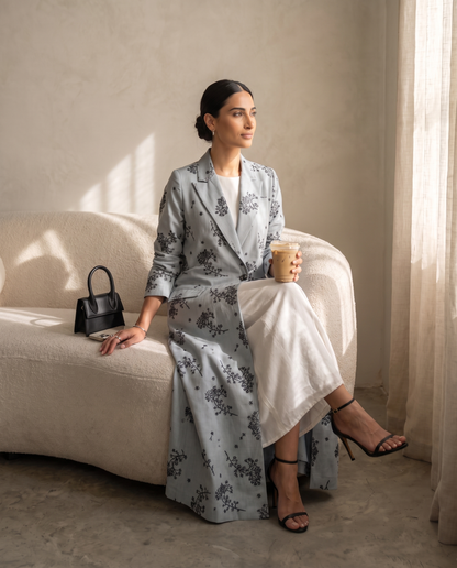 Frost Blossom Tailored Abaya
