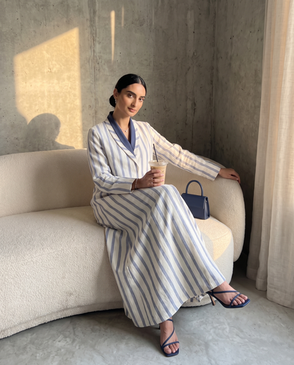 Azure Stripe Abaya