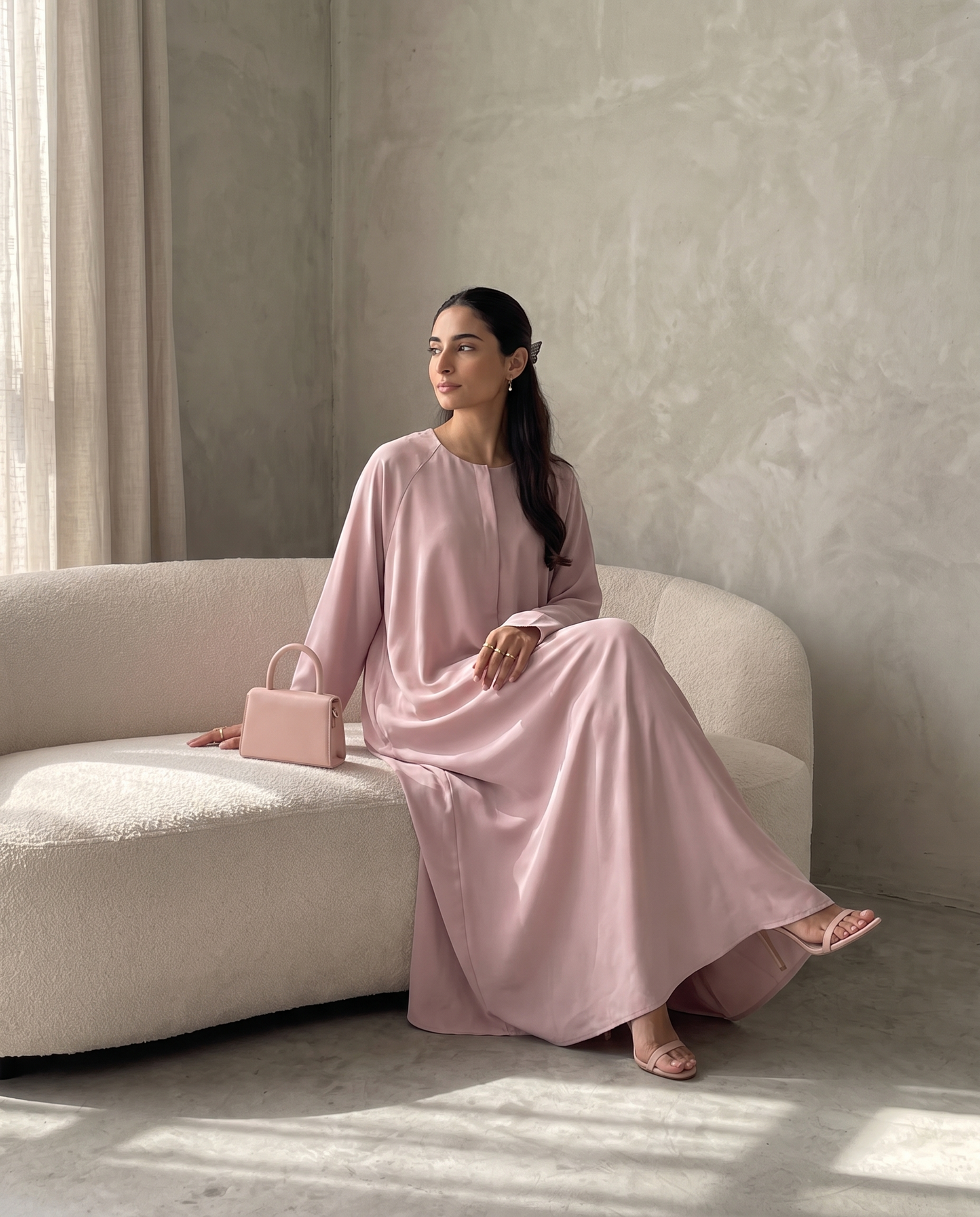 Blush Pearl Signature Essential Abaya