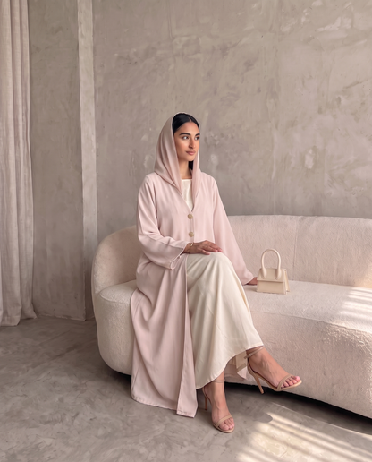 Pure Grace Button Detail Abaya