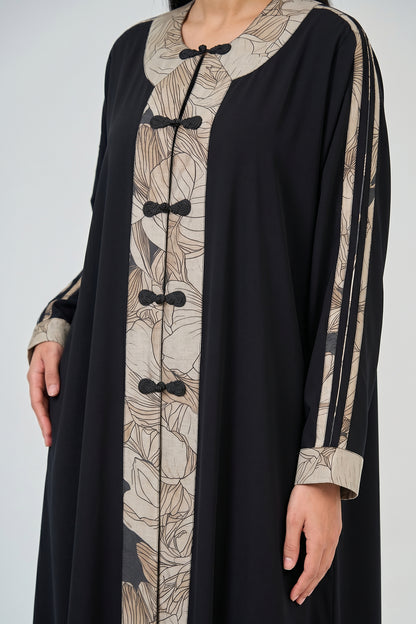Midnight Botanical Abaya