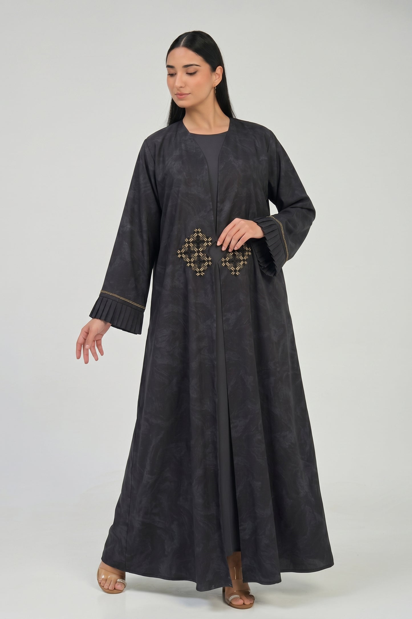 Eclipse Pleated Cuff Abaya