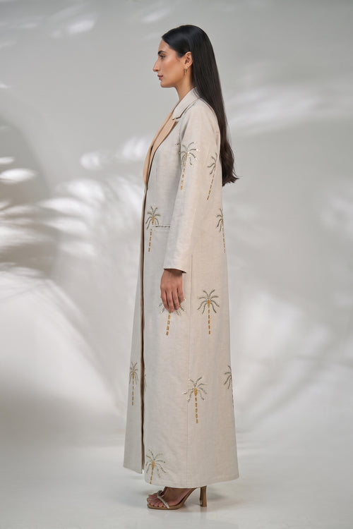 Palm Crest Blazer Abaya – hover image