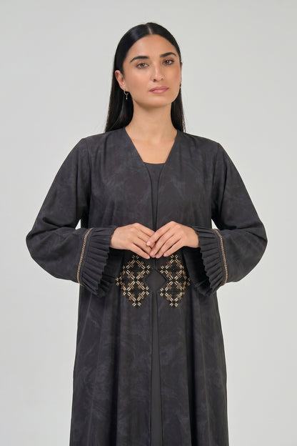 Eclipse Pleated Cuff Abaya