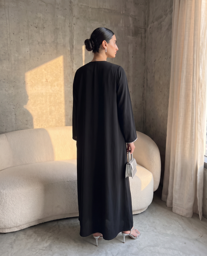 Midnight Heritage Embroidered Abaya
