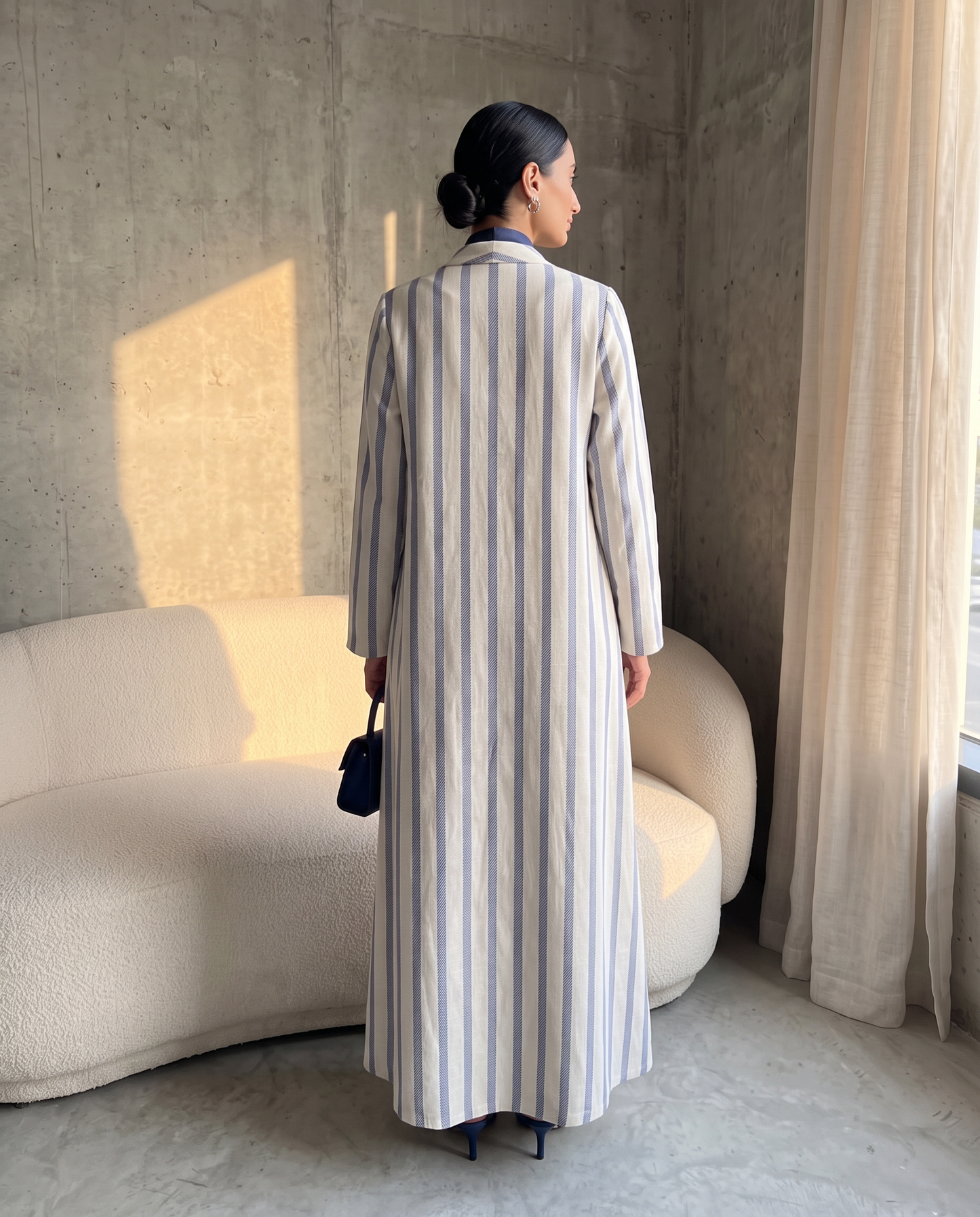 Azure Stripe Abaya