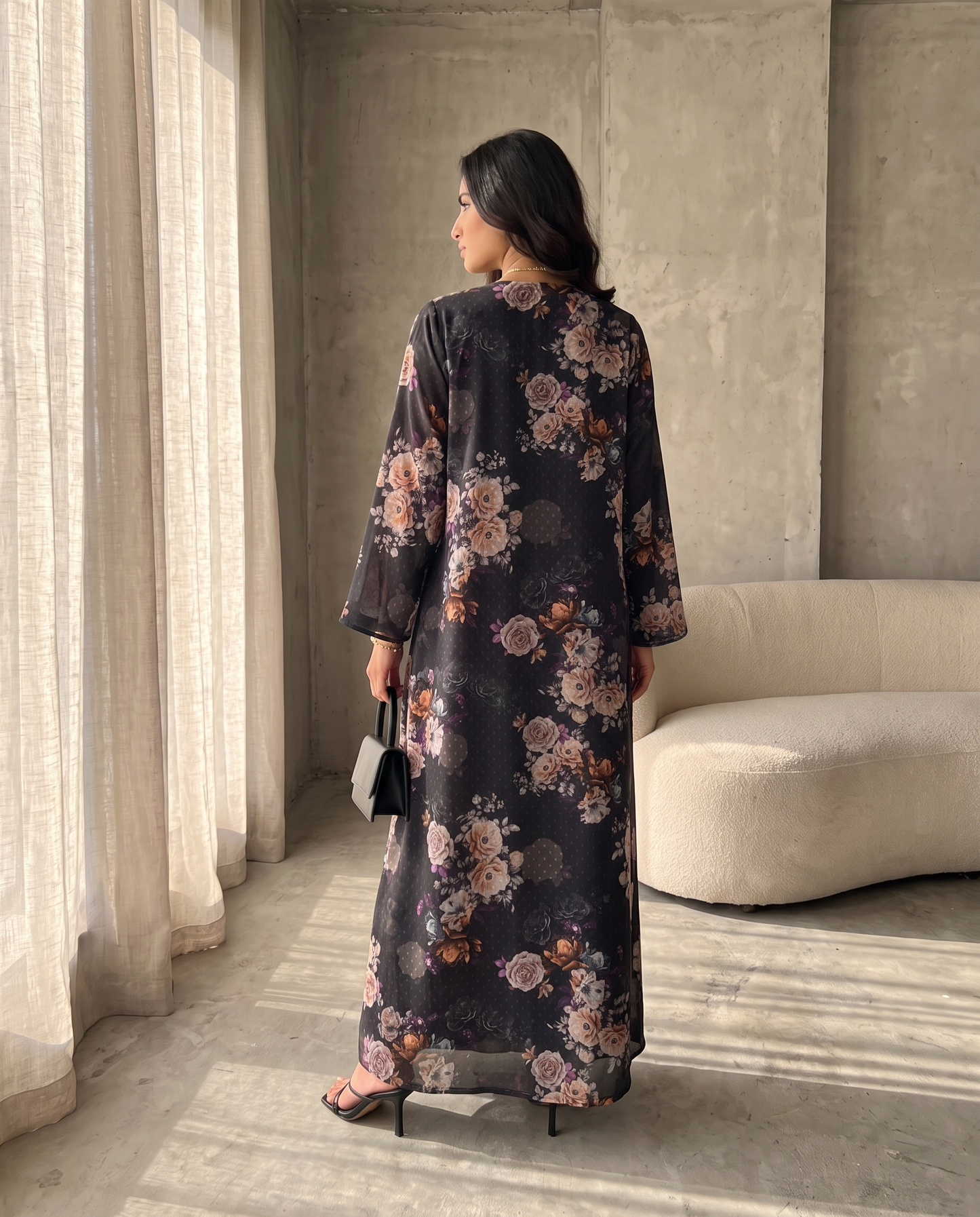 Shadow Blossom Abaya