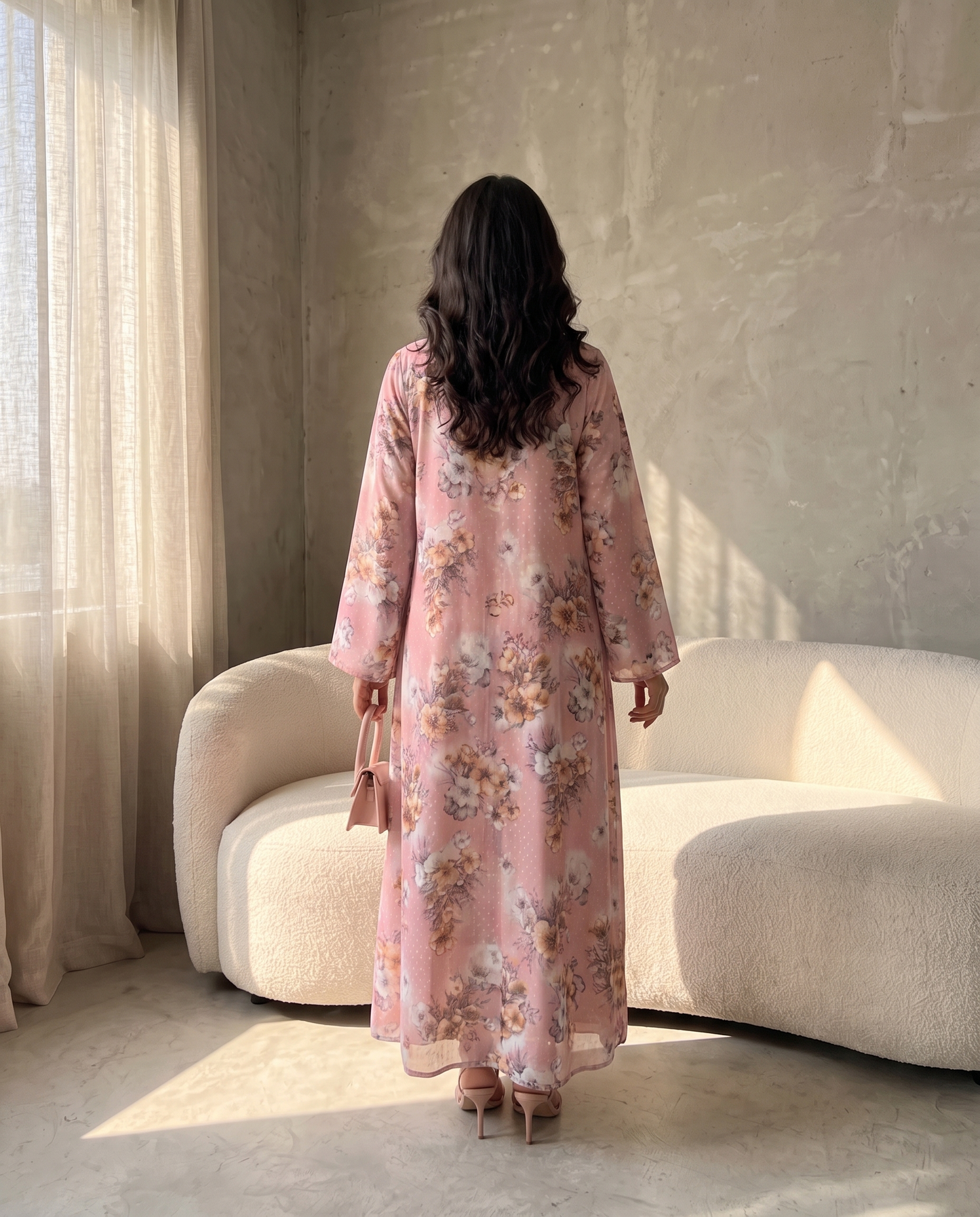 Blush Blossom Abaya