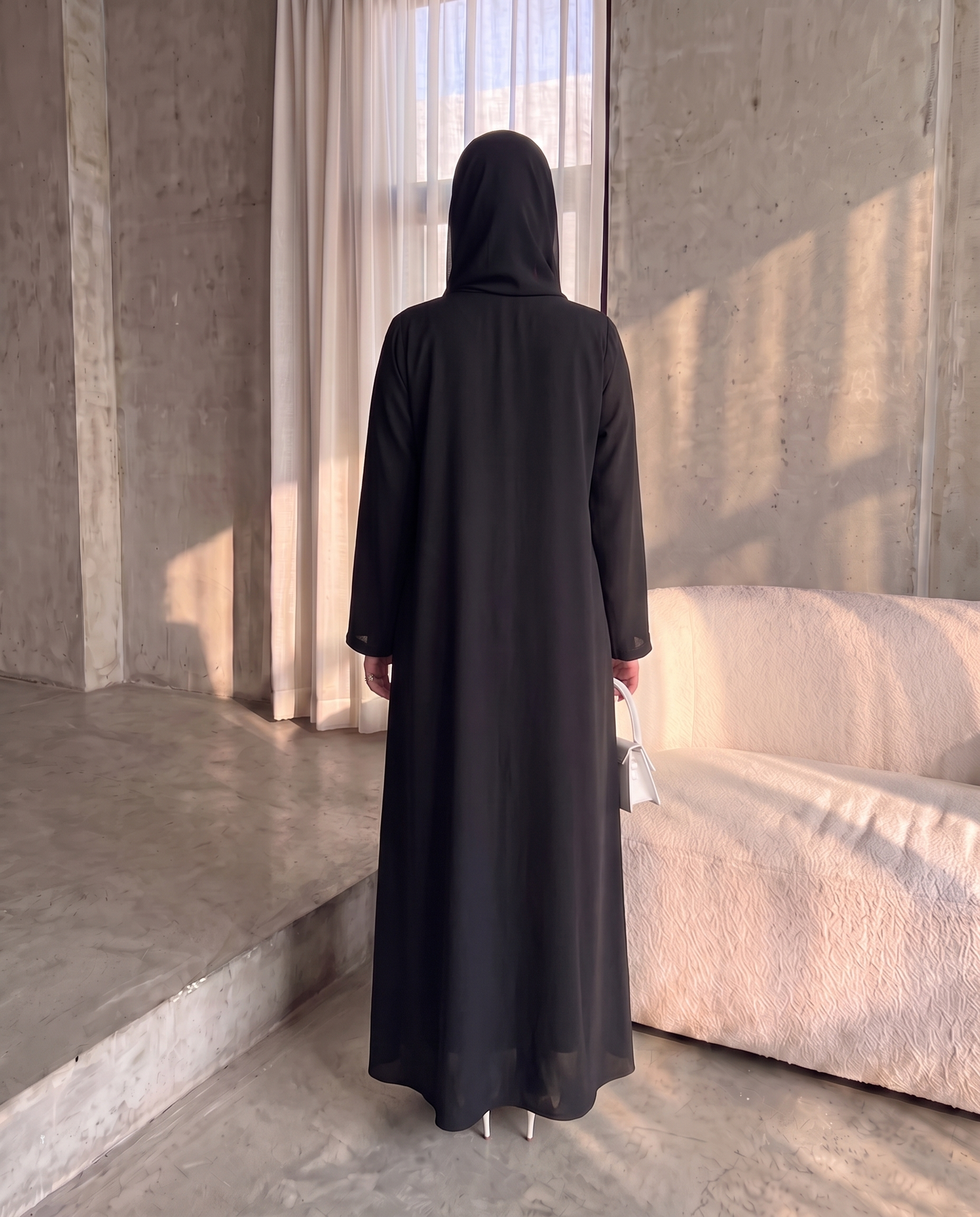 Midnight Bloom Embroidered Abaya