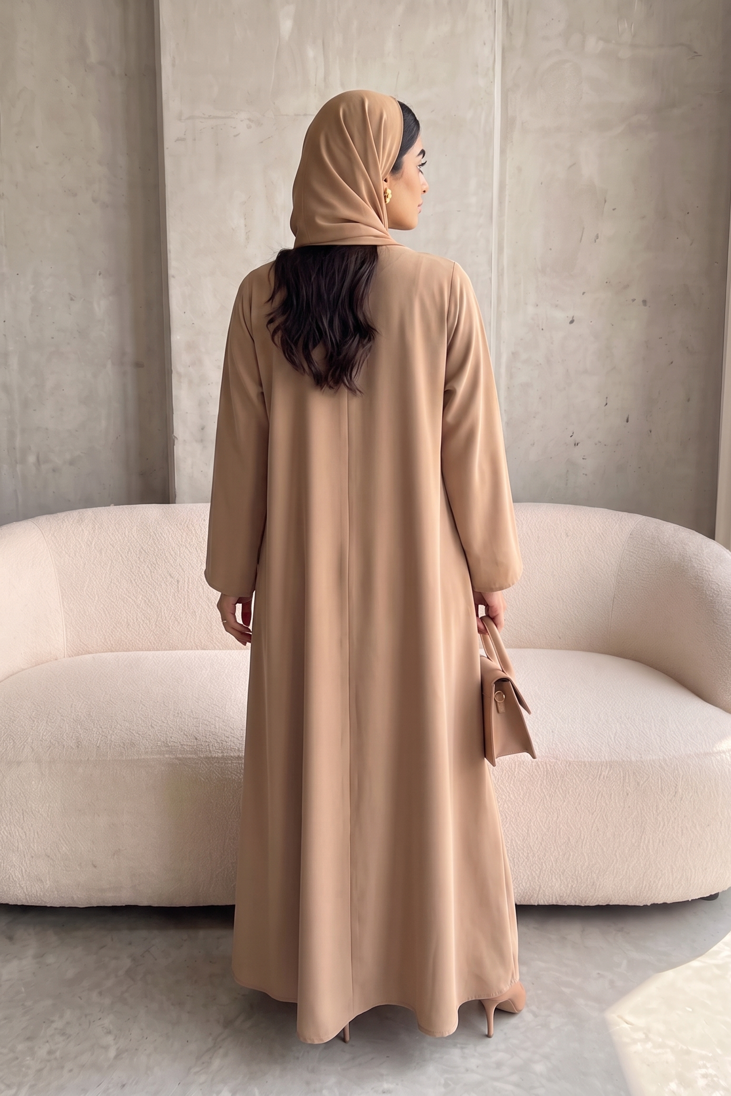 Beige Blush Harmony Abaya