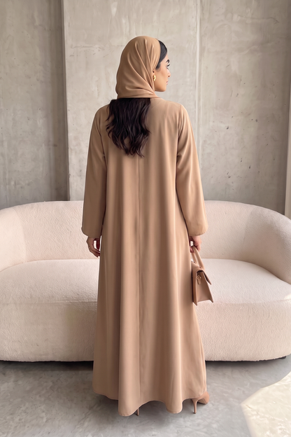 Beige Blush Harmony Abaya