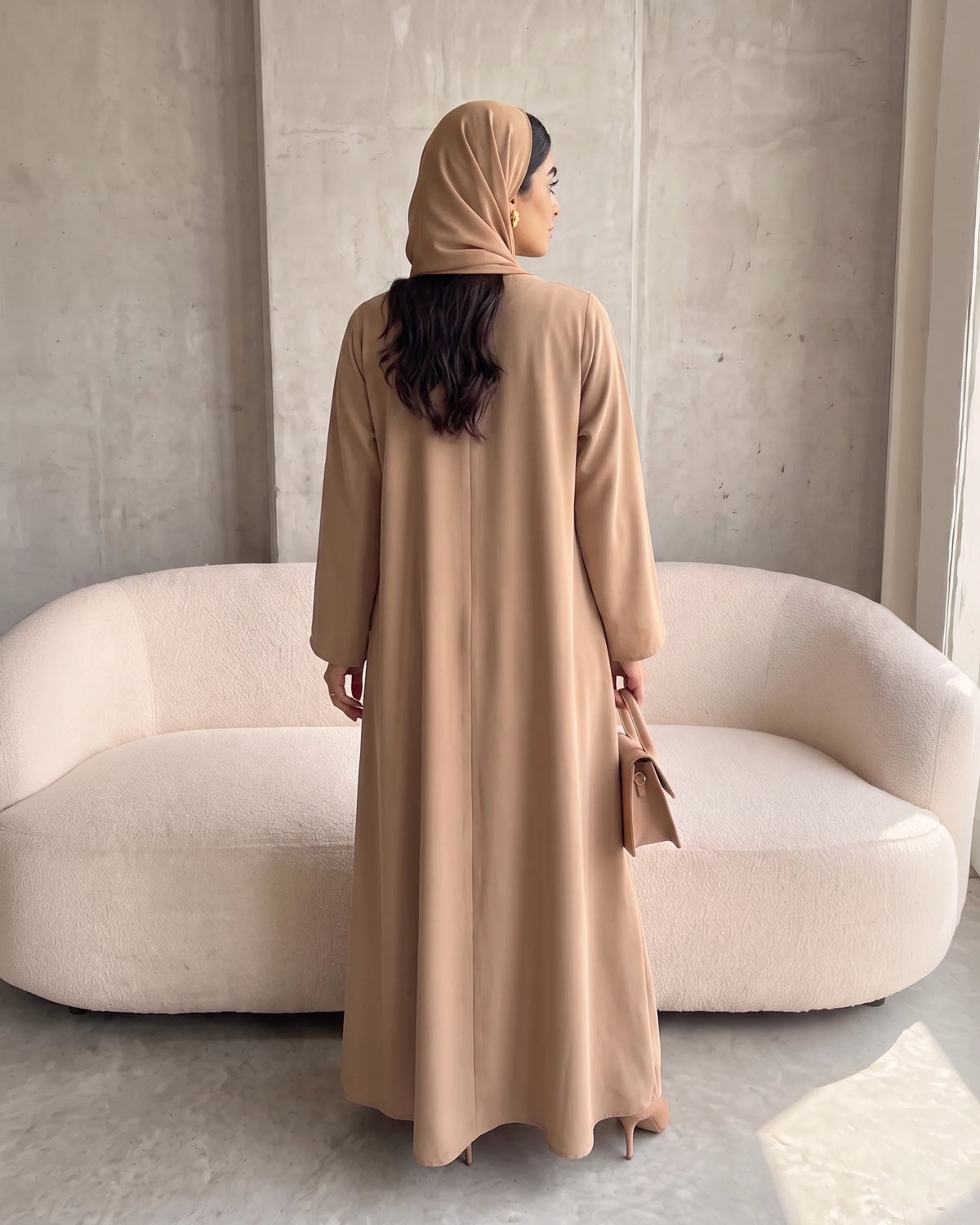 Beige Blush Harmony Abaya