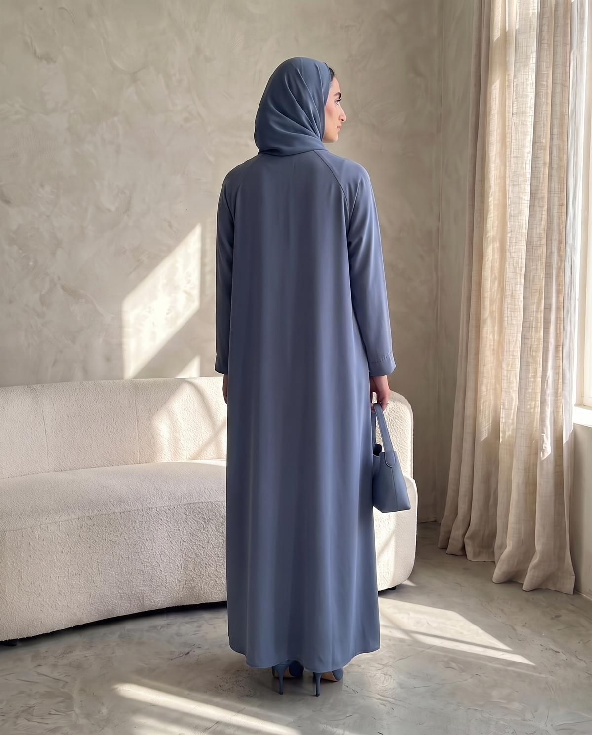Ocean Blue Signature Essential Abaya