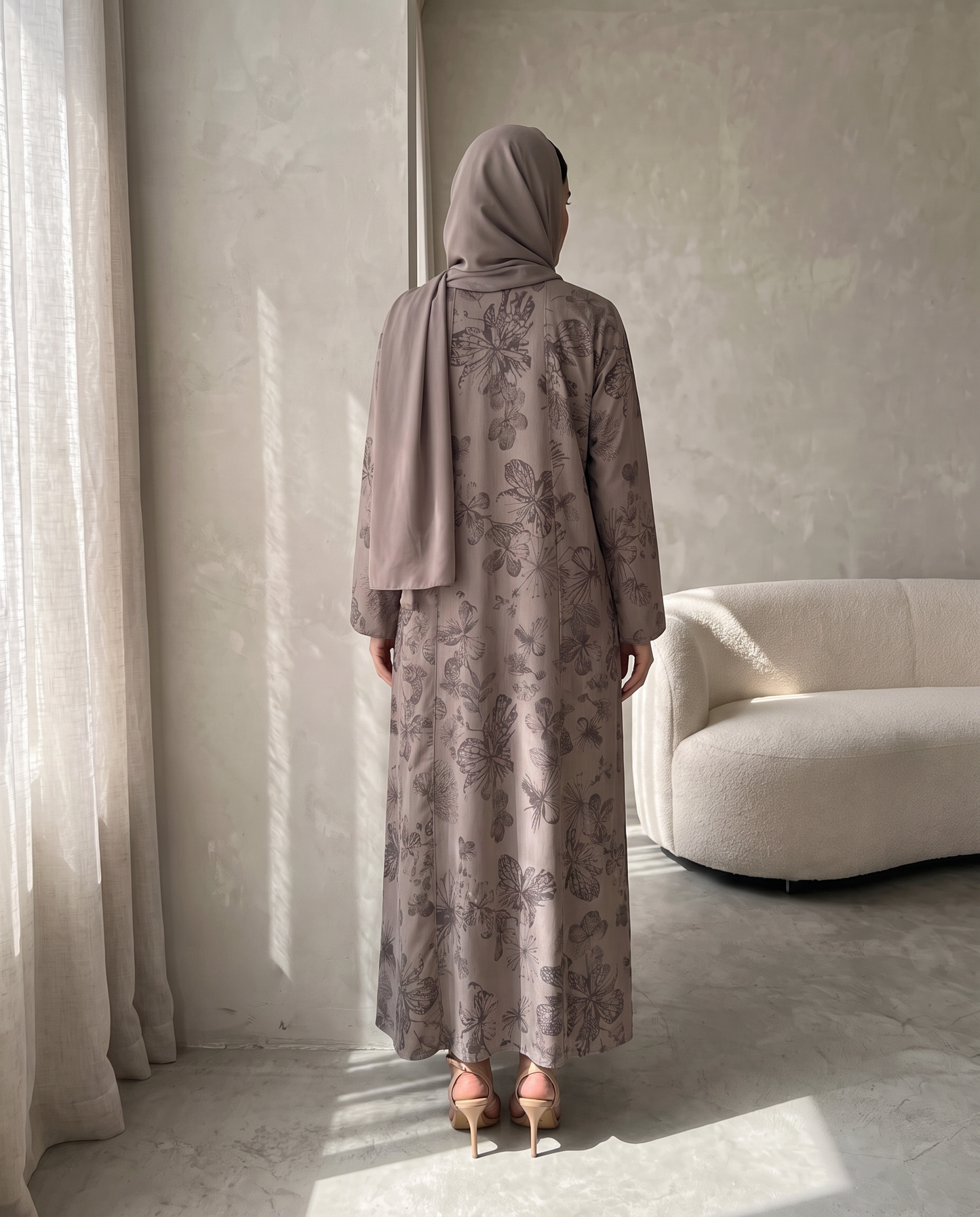 Botanical Grace Printed Abaya