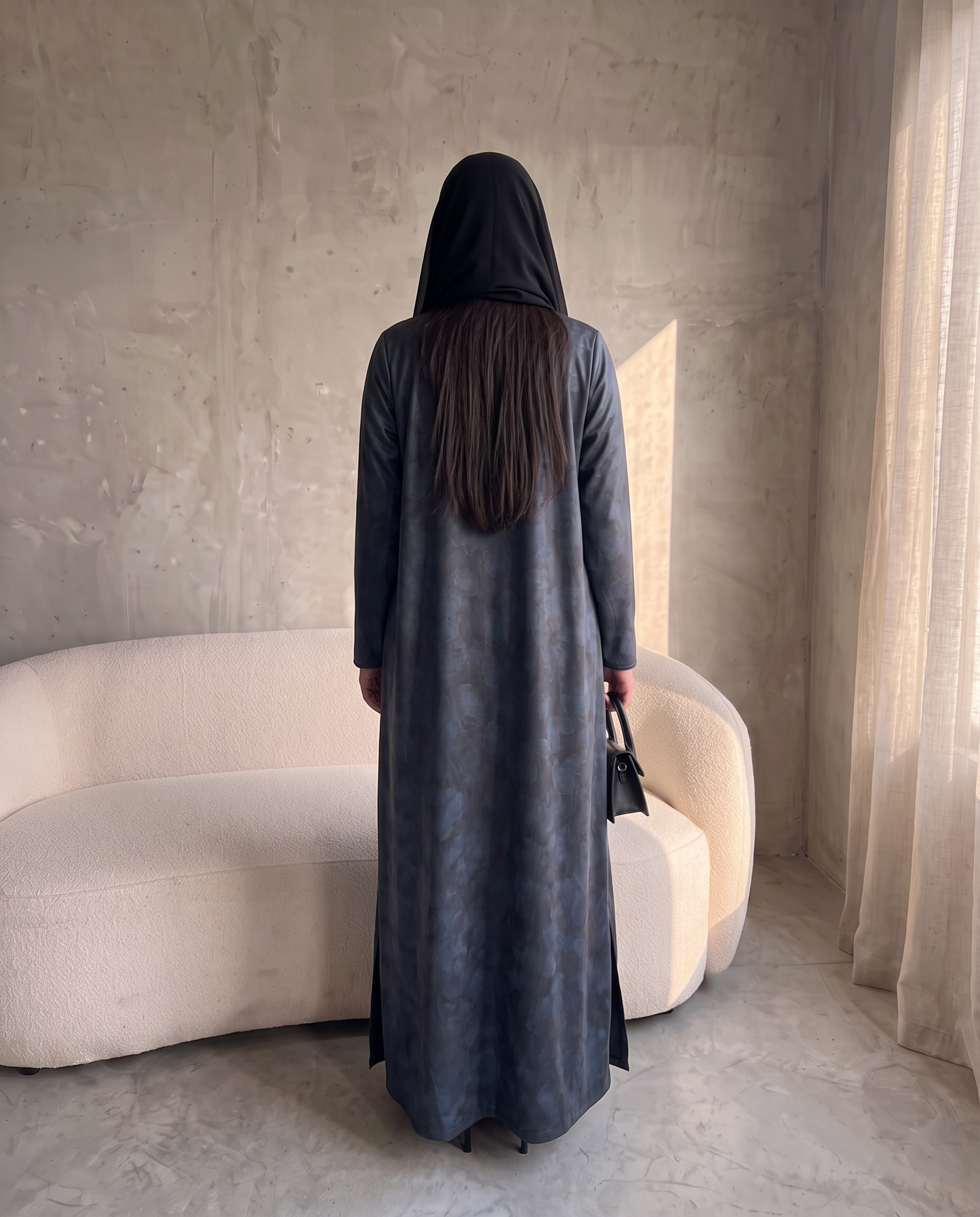 Premium Abaya with Deep Embossed Detailing