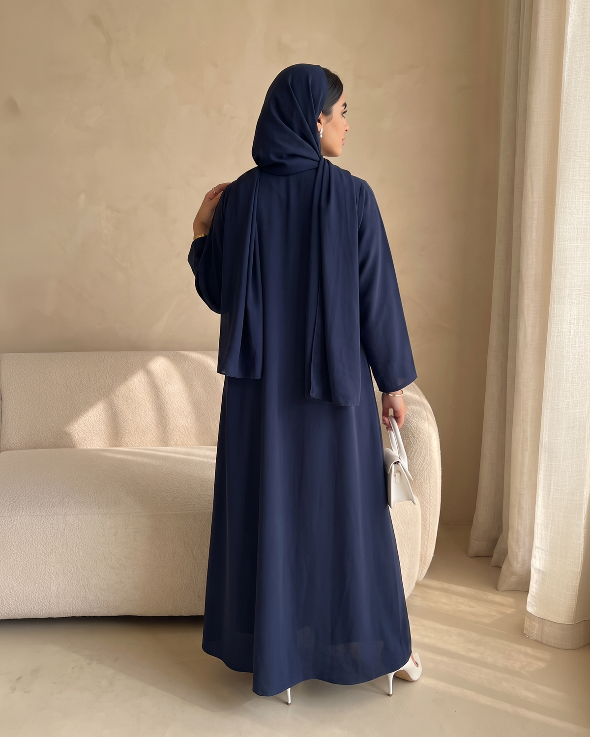 Blue Blush Harmony Abaya