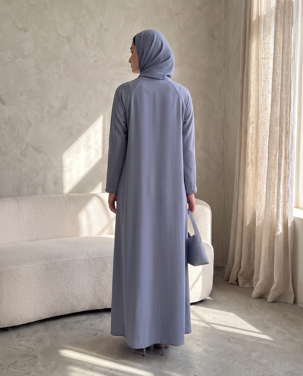 Sky Blue Signature Essential Abaya