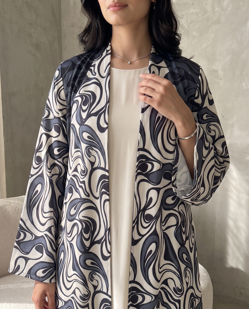 Marble Wave Abaya – hover image