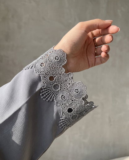 Moonstone Lace Abaya Set