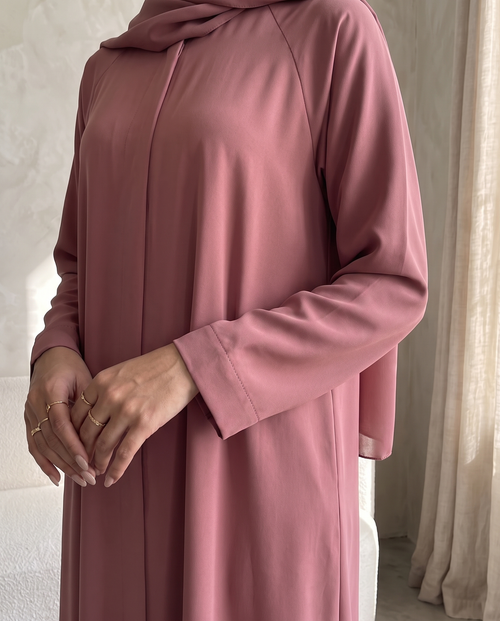 Dusty Rose Signature Essential Abaya – hover image