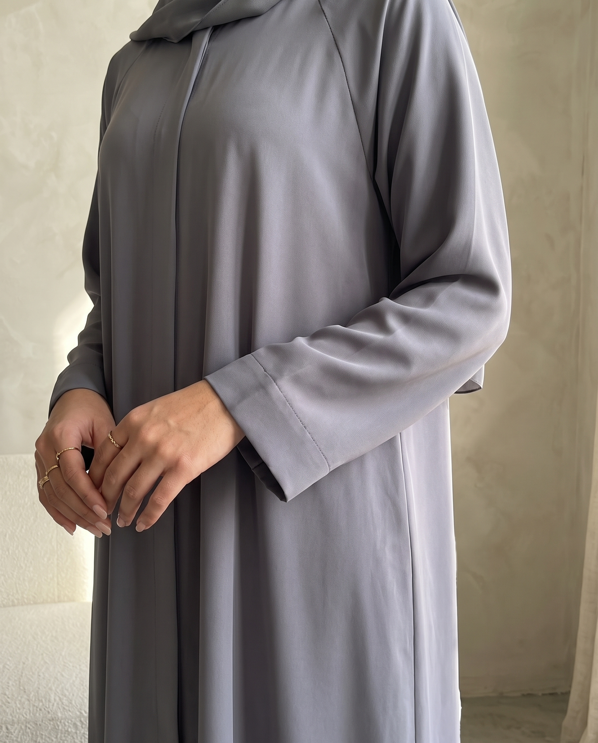 Smoky Lavender Signature Essential Abaya