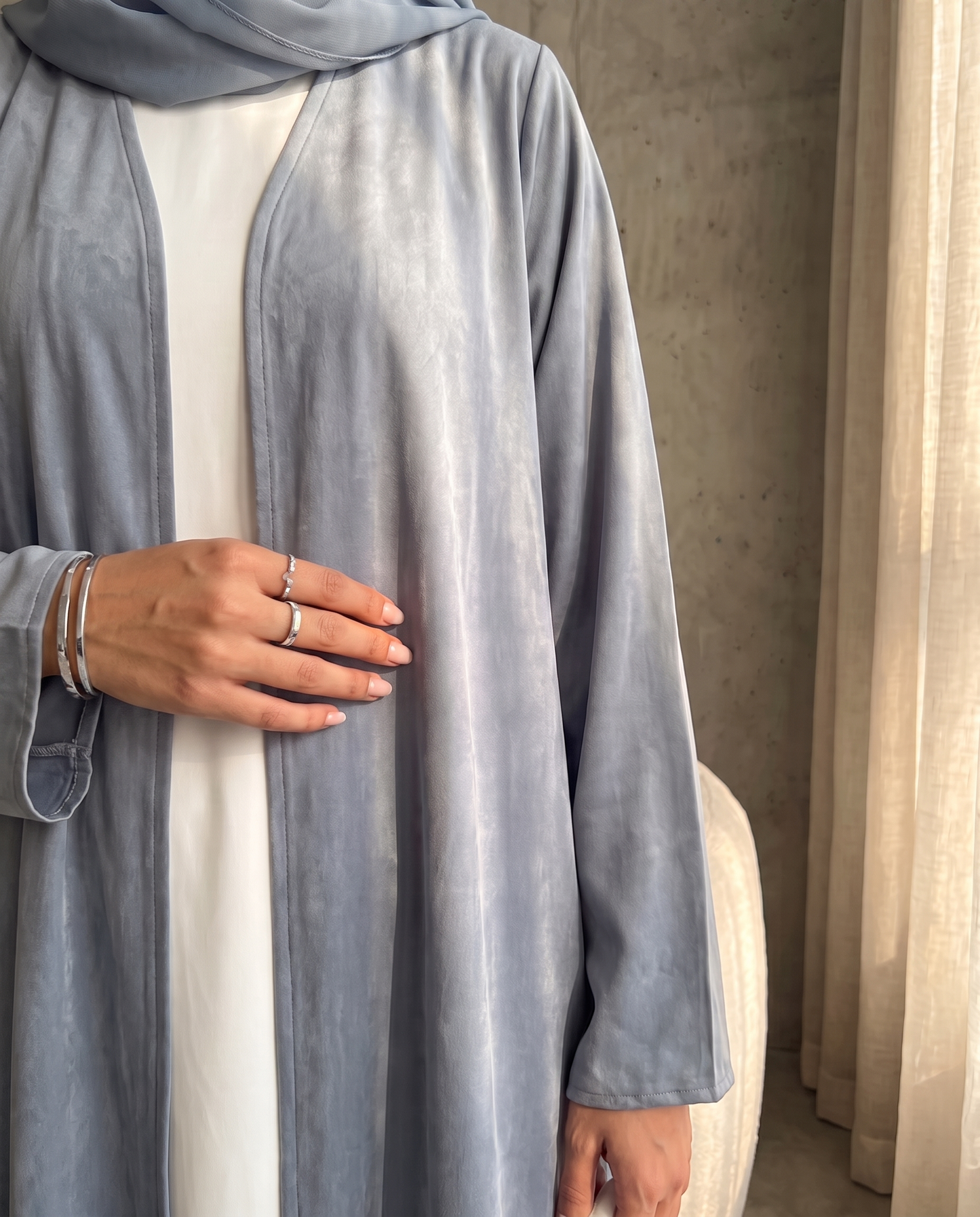 Mist Blue Essential Abaya
