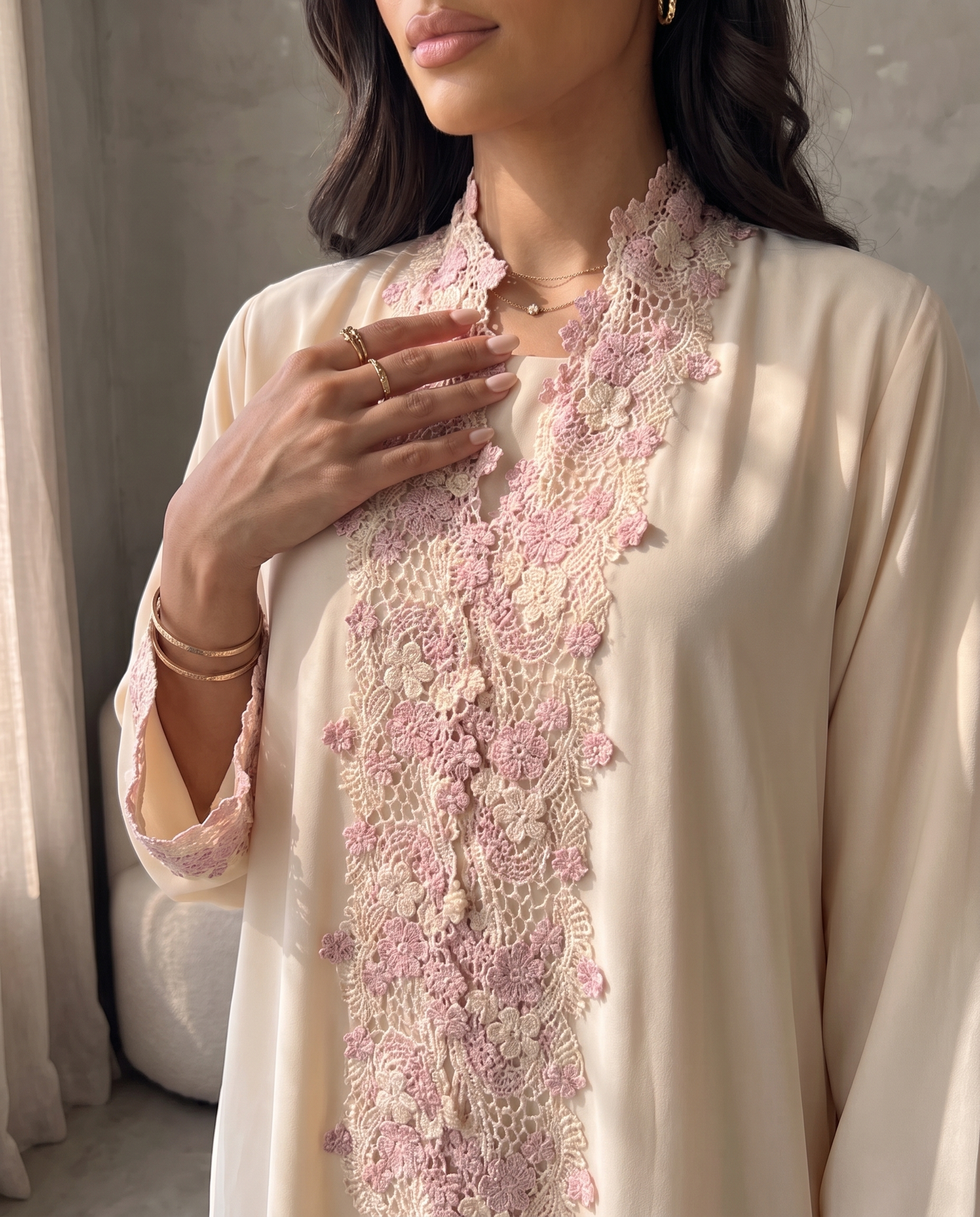 Blossom Lace Abaya
