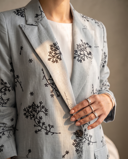 Frost Blossom Tailored Abaya