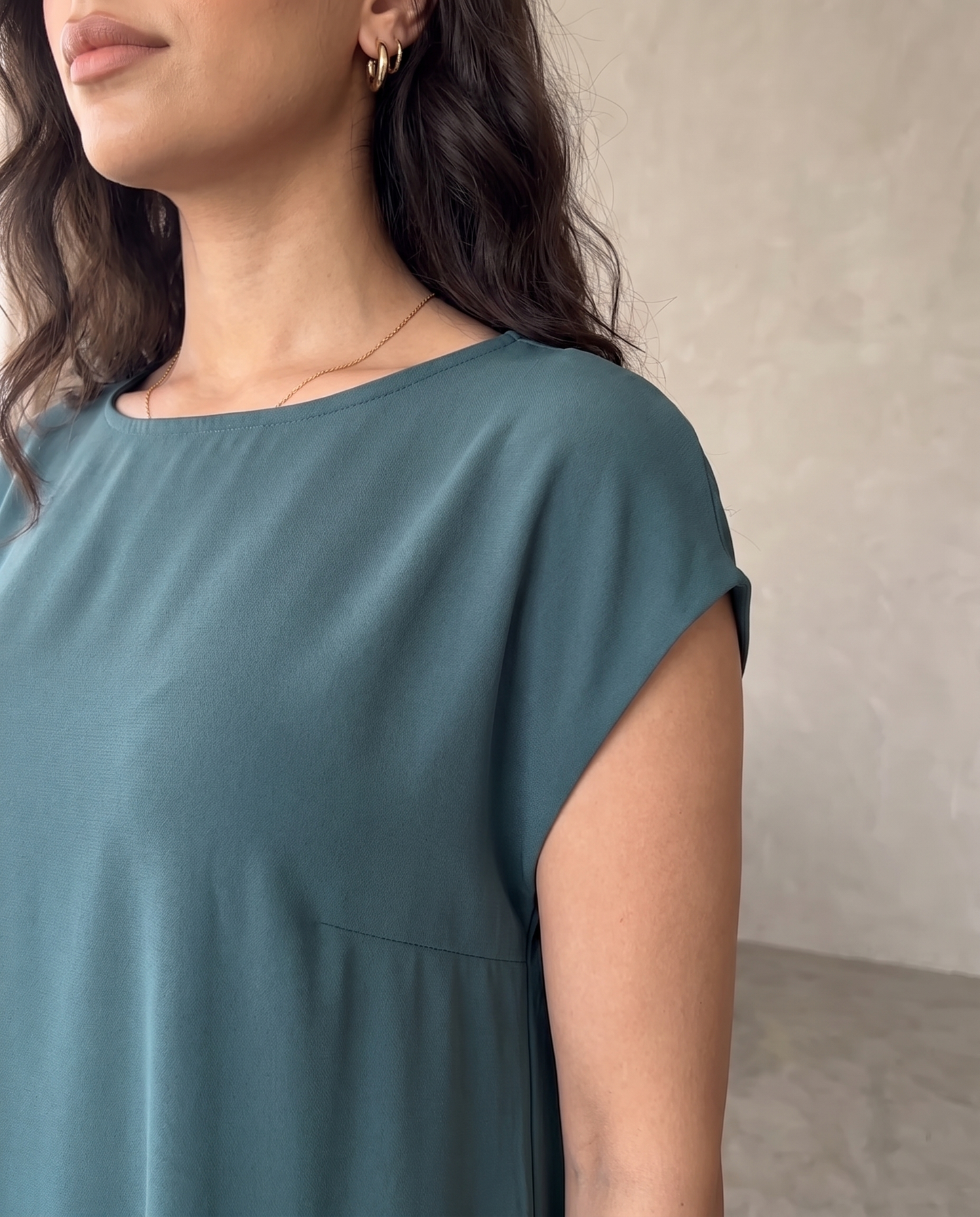 Essential Flowy Nada Green Inner Dress