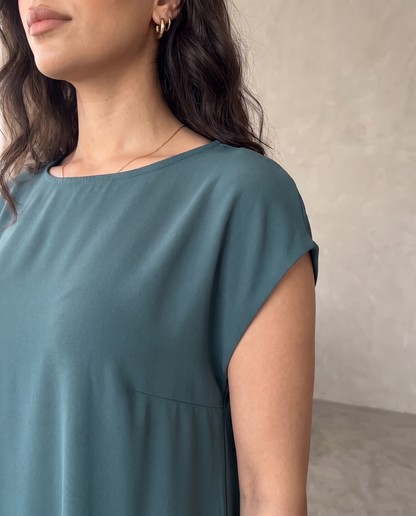 Essential Flowy Nada Green Inner Dress