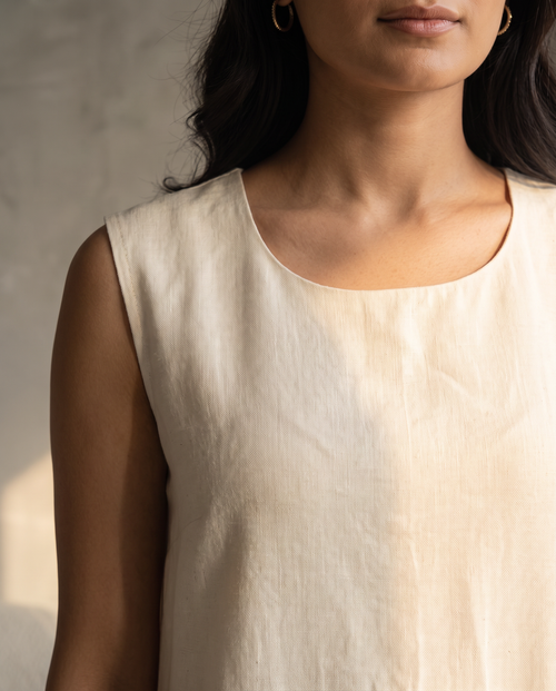 Ivory Linen Inner Dress – hover image