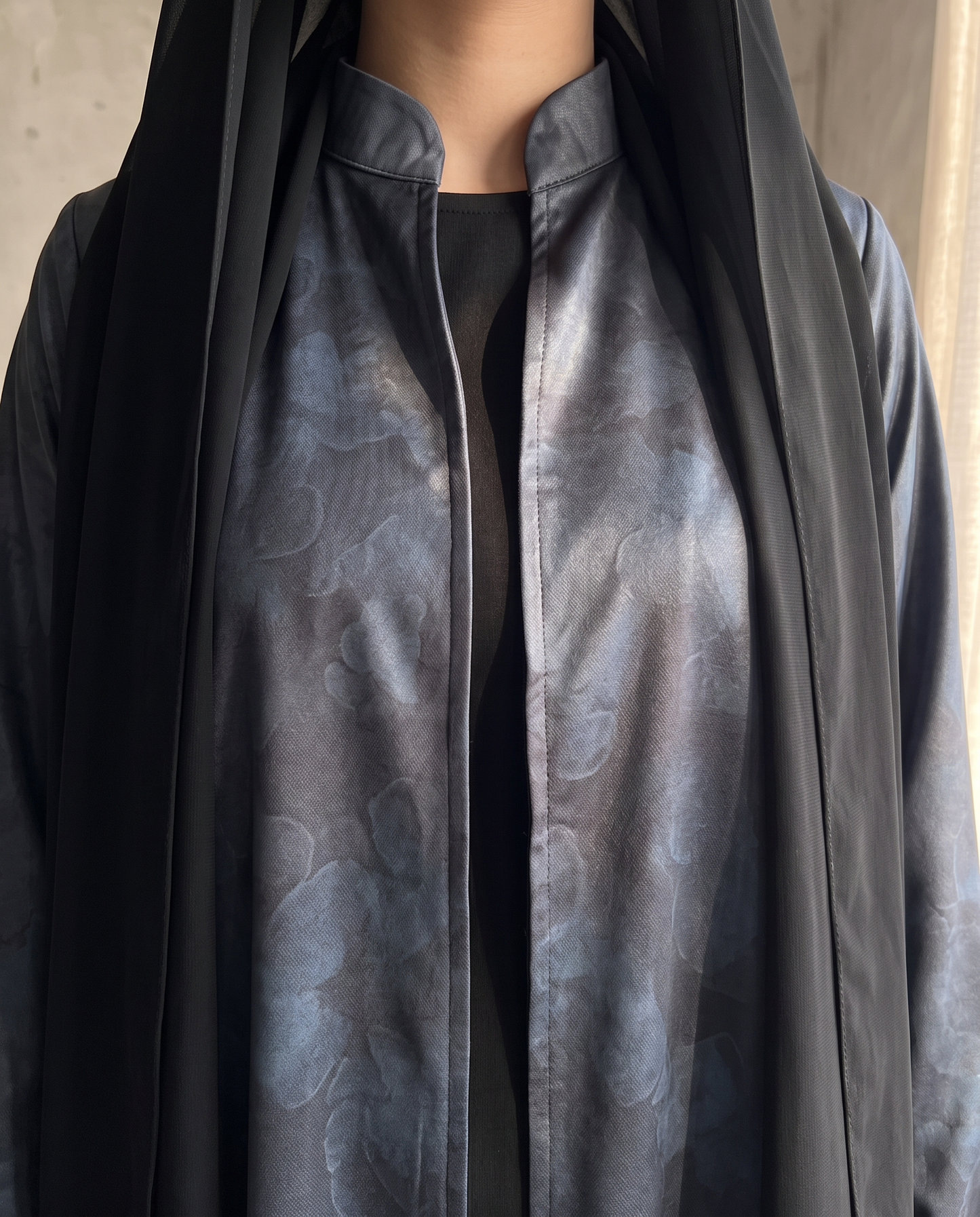 Premium Abaya with Deep Embossed Detailing