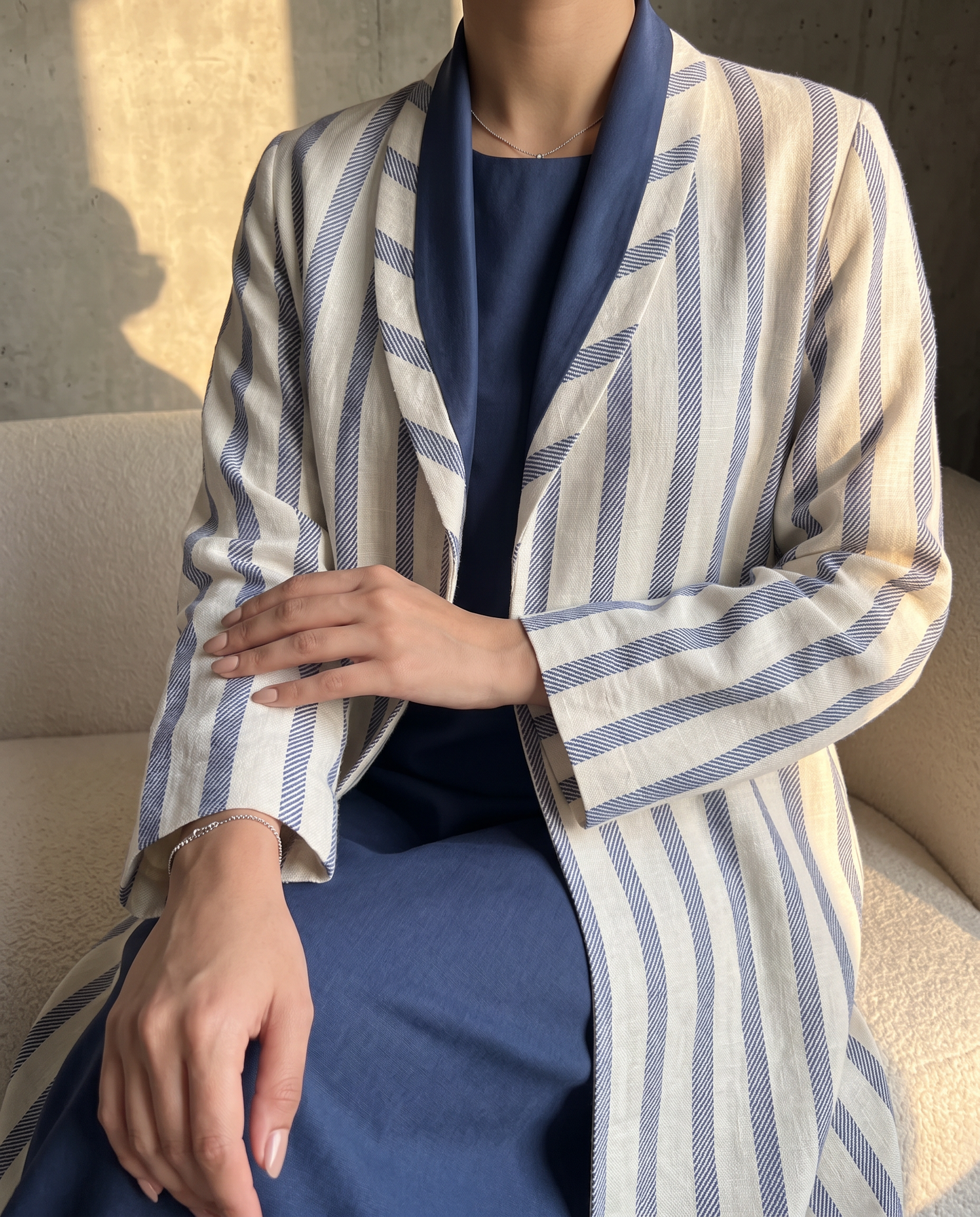 Azure Stripe Abaya