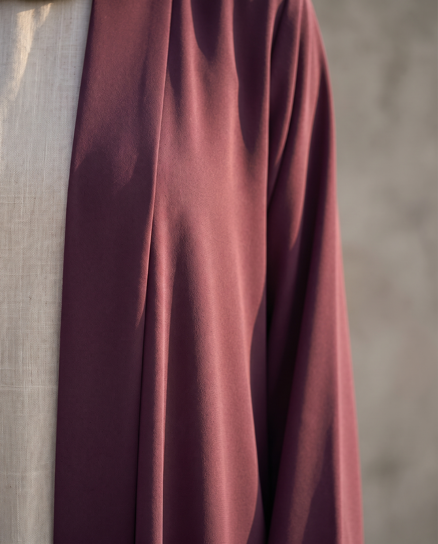 Mulberry Plum Pleated Abaya