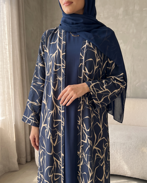 Midnight Mosaic Abaya – hover image