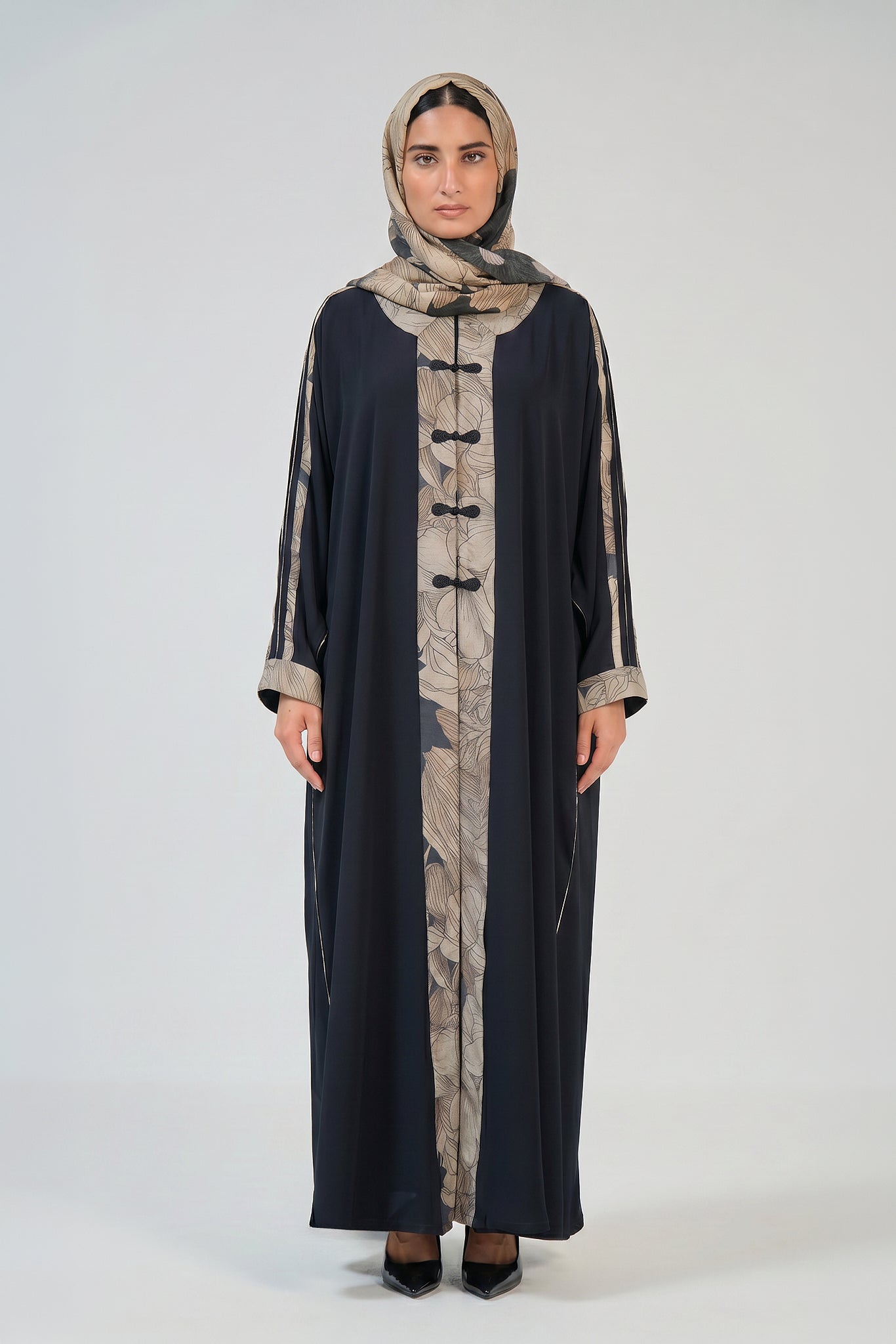 Midnight Botanical Abaya