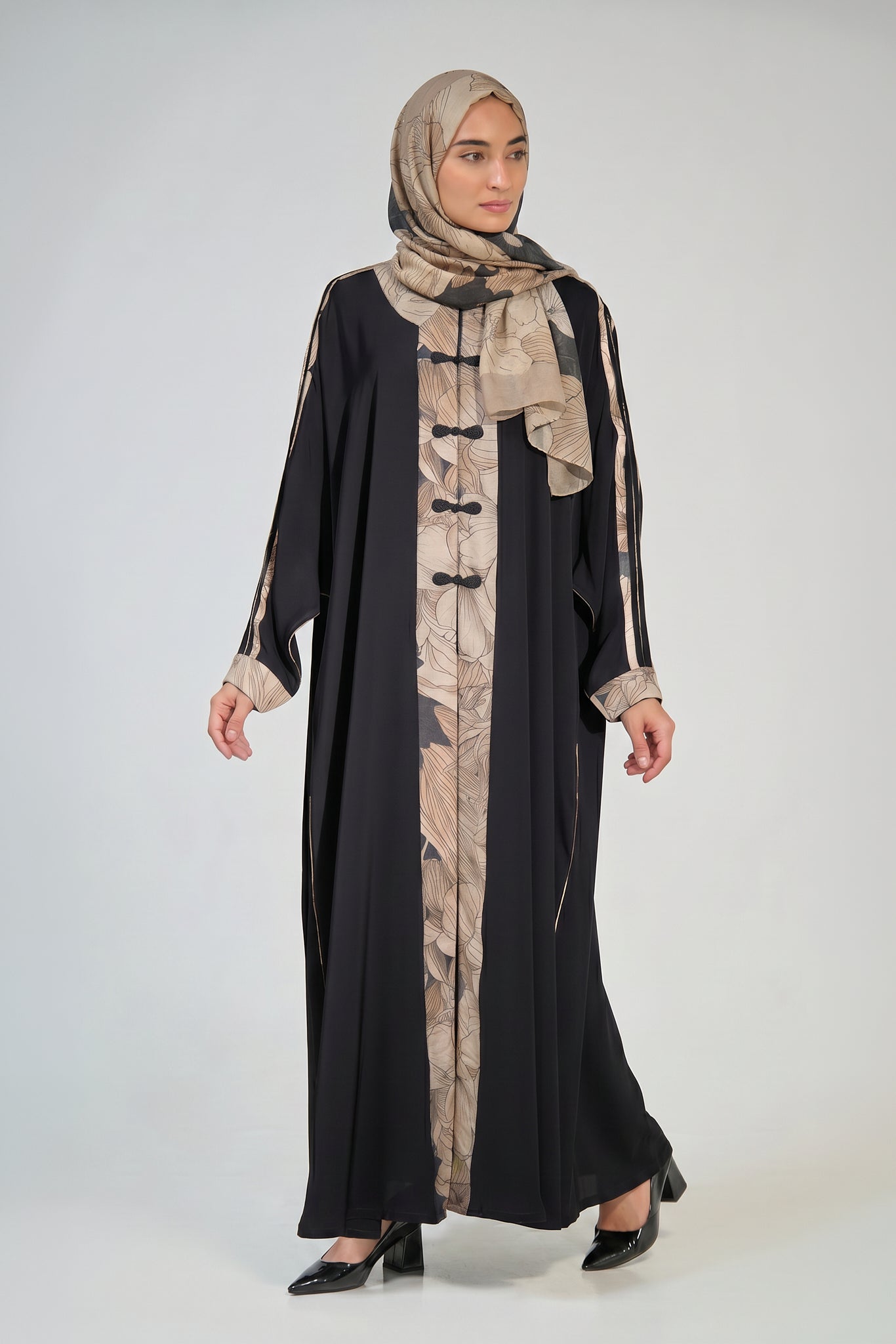 Midnight Botanical Abaya