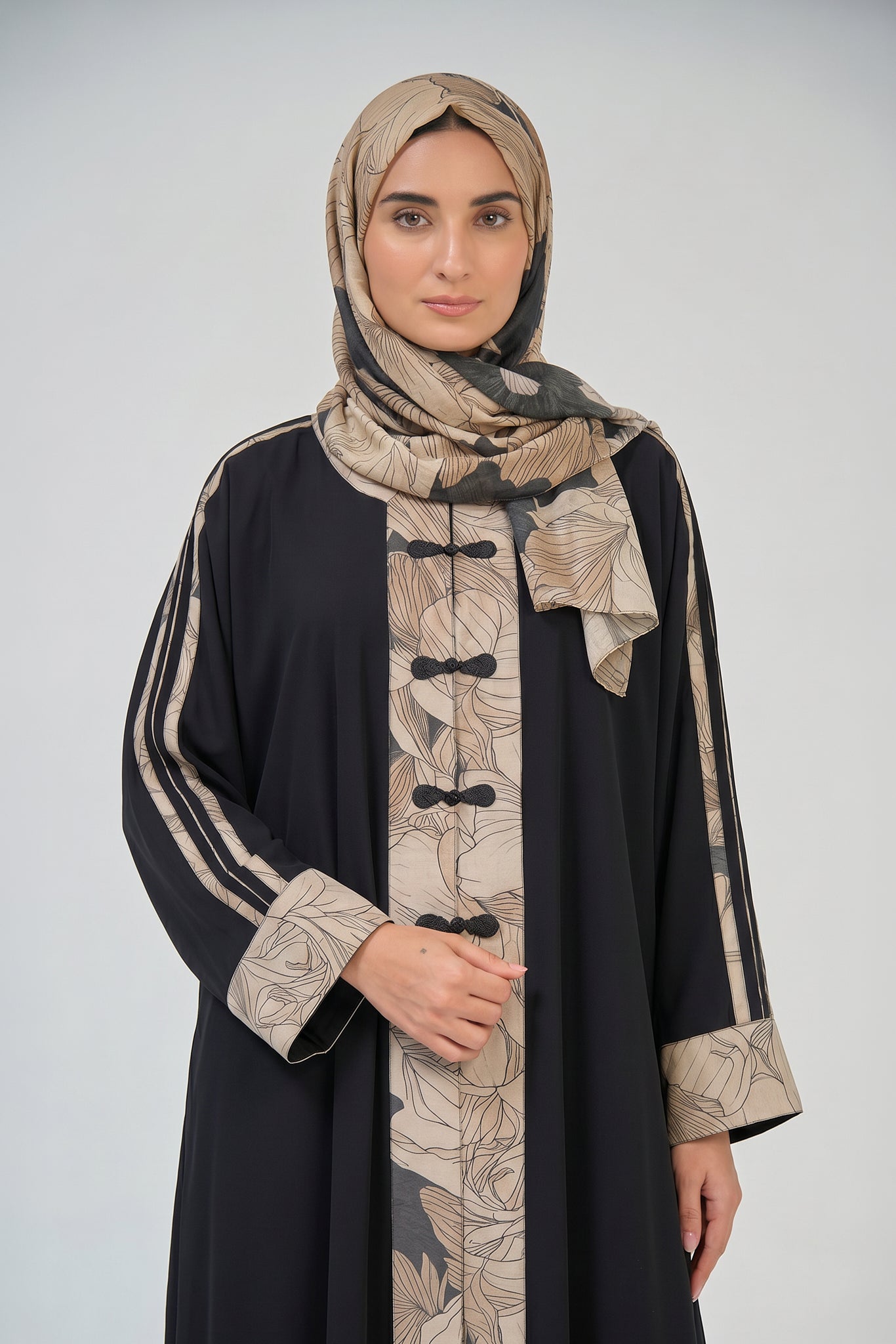 Midnight Botanical Abaya
